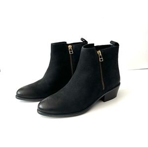 Riovista Black Nubuck Leather Ankle Boots